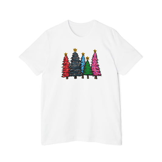 Festive Christmas Tree T-Shirt, Holiday Gift Tee, Unisex Short-Sleeve Shirt, Xmas Apparel, Winter Wear