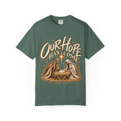 Our Hope Has Come Luke 2:11 Christian Christmas T-Shirt