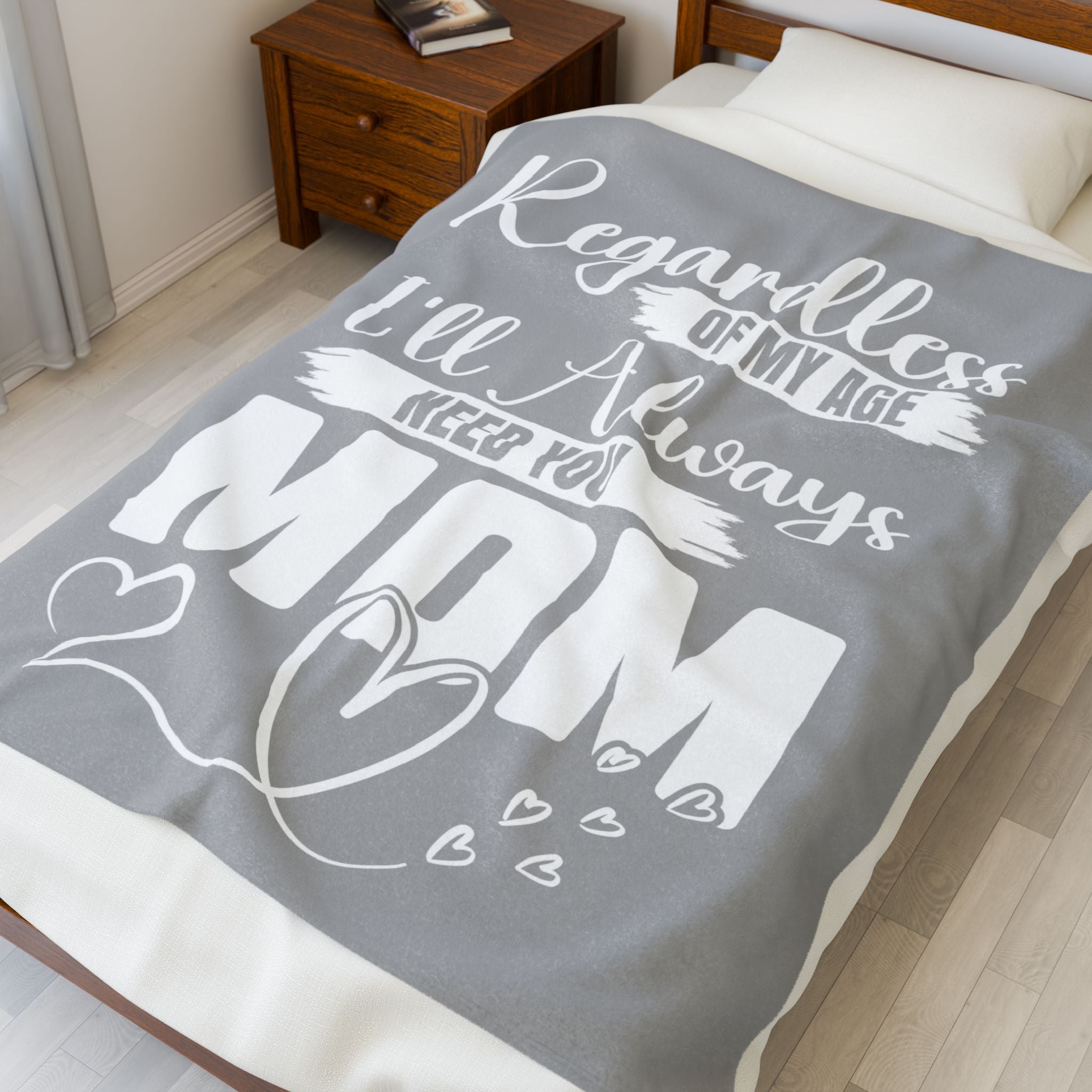 Always Need for MOM Inspirational Velveteen Plush Blanket - Cozy Gift for Friends, Home Decor, Spiritual Comfort, Encouragement, Warmth - Saldersoncloutier