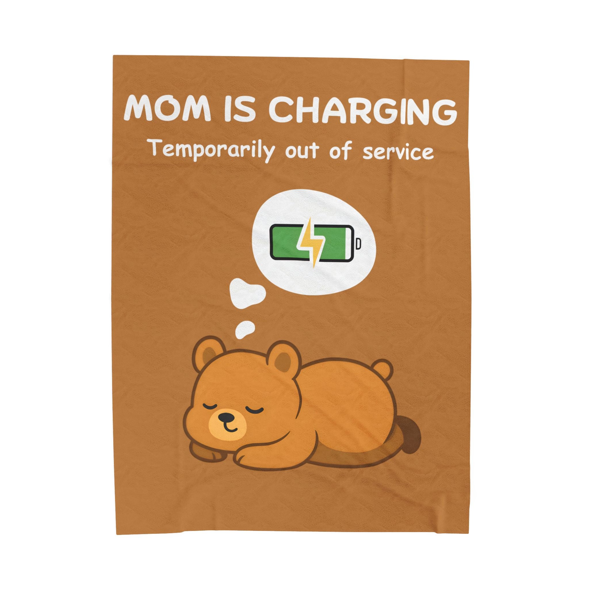 Cozy Mom's Charging Blanket, Funny Mama Bear Plush Throw, Gifts for Mom, Relaxation Decor, Nursery Blanket, Mother's Day Gift - Saldersoncloutier