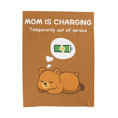 Cozy Mom's Charging Blanket, Funny Mama Bear Plush Throw, Gifts for Mom, Relaxation Decor, Nursery Blanket, Mother's Day Gift - Saldersoncloutier