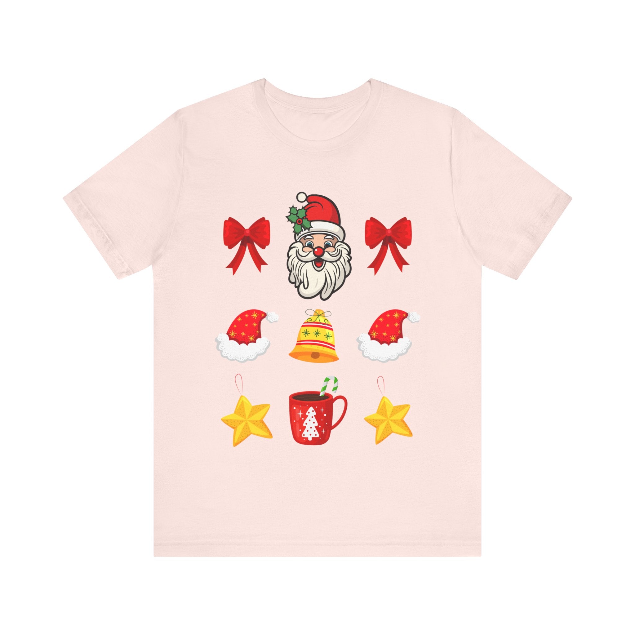 Festive Santa Unisex Tee | Holiday Style, Christmas Shirt, Family Gathering, Gift Idea, Winter Apparel - Saldersoncloutier
