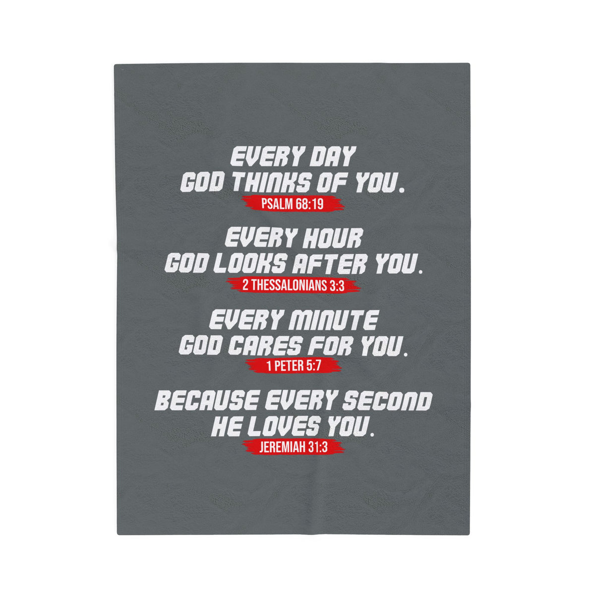 Inspirational Velveteen Plush Blanket | Cozy Gift for Friends, Motivational Decor, Faithful Comfort, Home Warmth, Bible Verses - Saldersoncloutier