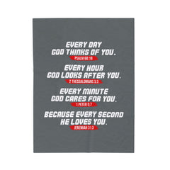 Inspirational Velveteen Plush Blanket | Cozy Gift for Friends, Motivational Decor, Faithful Comfort, Home Warmth, Bible Verses - Saldersoncloutier