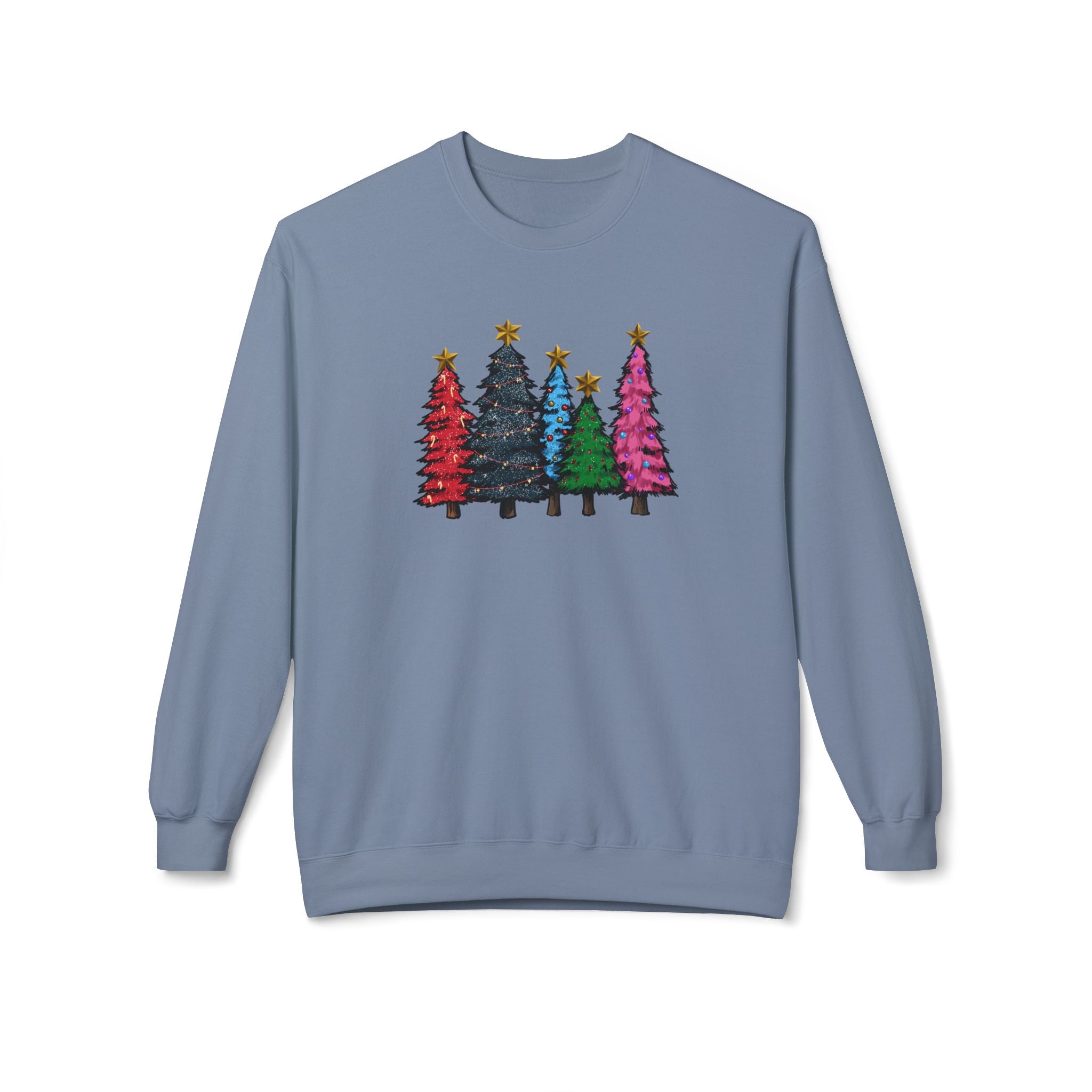 Festive Christmas Tree Sweatshirt, Cozy Holiday Crewneck, Unisex Winter Apparel, Seasonal Gift, Casual Christmas Outfit - Saldersoncloutier