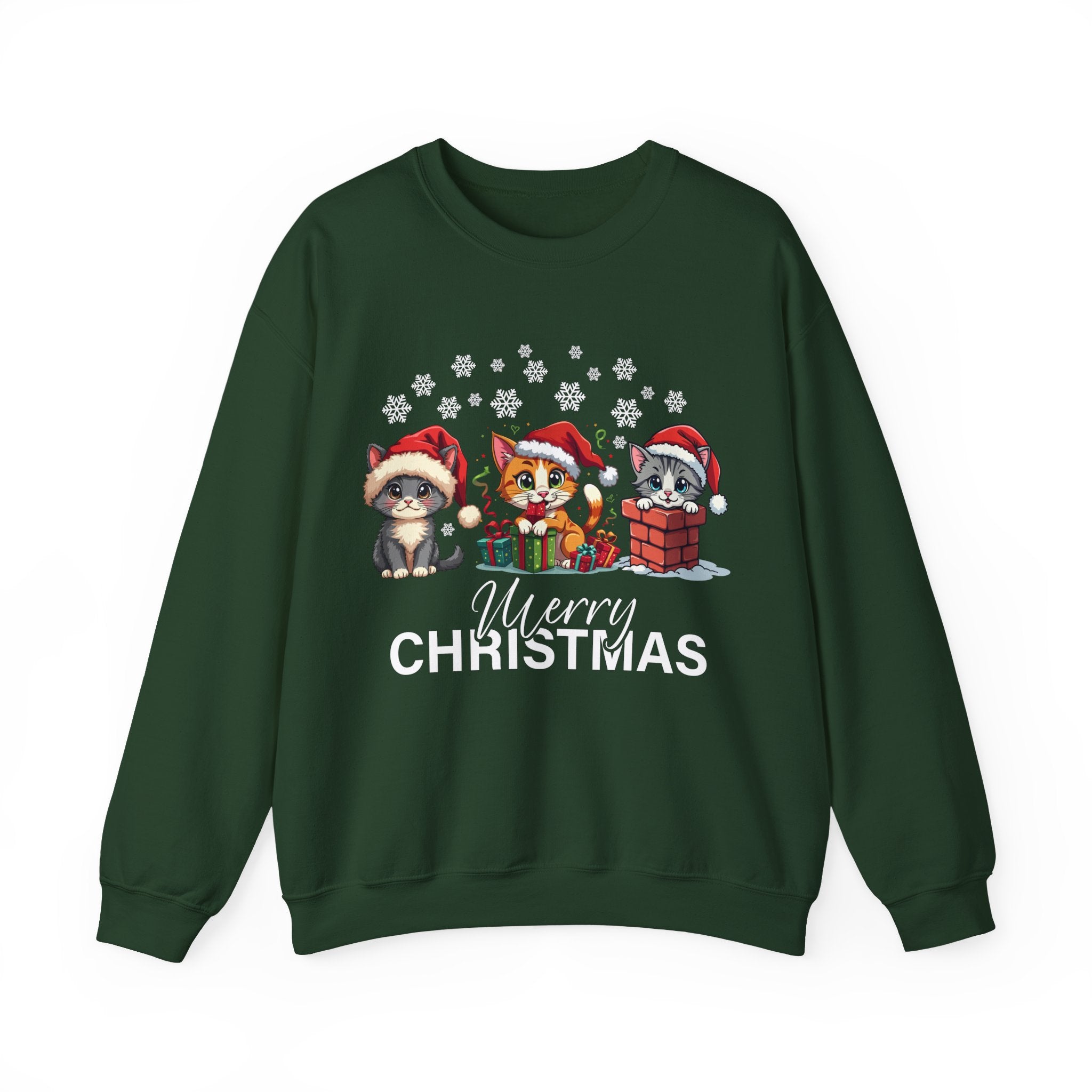 Festive Animal Christmas Sweatshirt, Merry Christmas Crewneck, Holiday Apparel, Unisex Sweatshirt, Pet Lovers Gift, Cozy Winter Wear - Saldersoncloutier