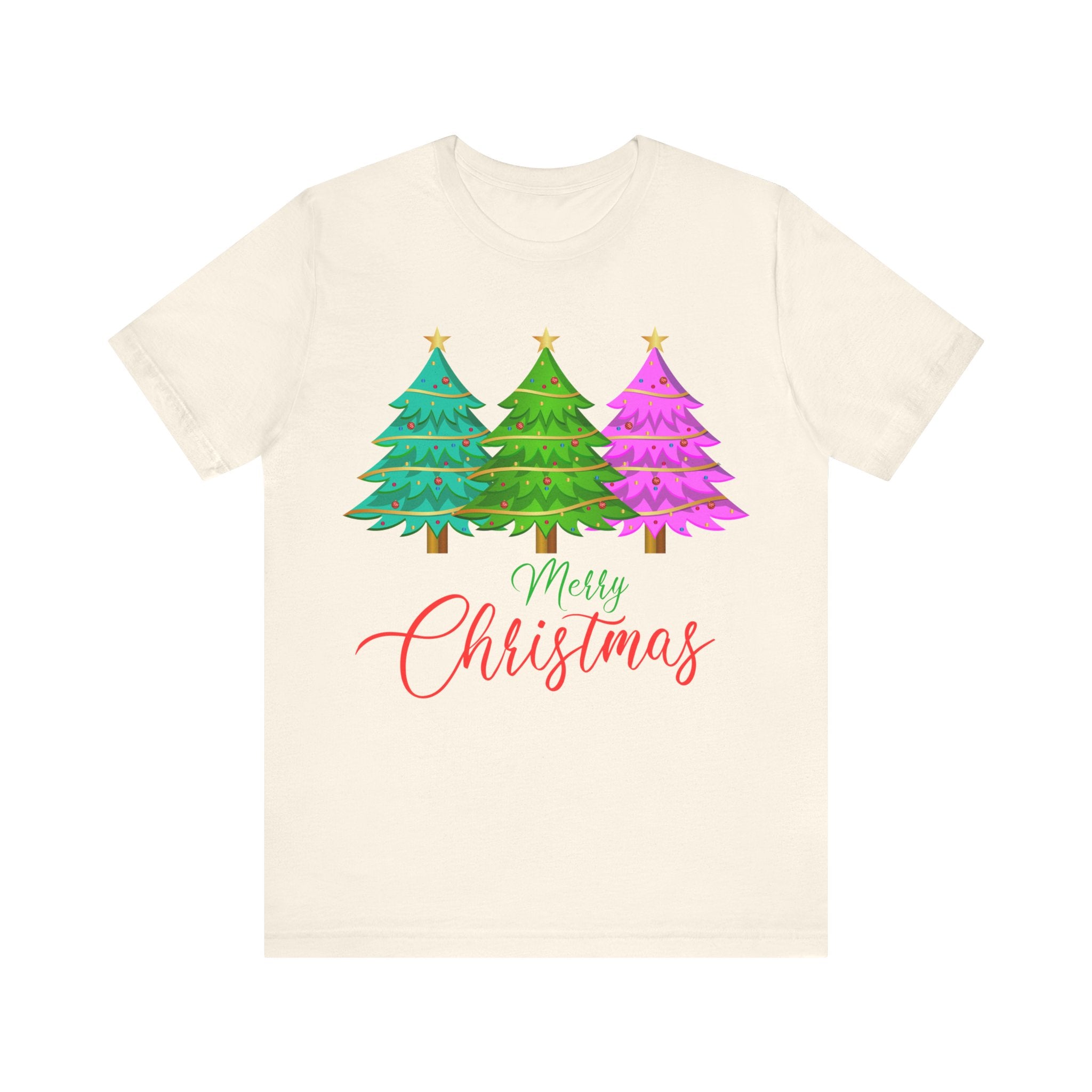 Merry Christmas Tree Tee, Holiday T-Shirt, Unisex Holiday Apparel, Cute Christmas Gift, Festive Graphic Tee - Saldersoncloutier