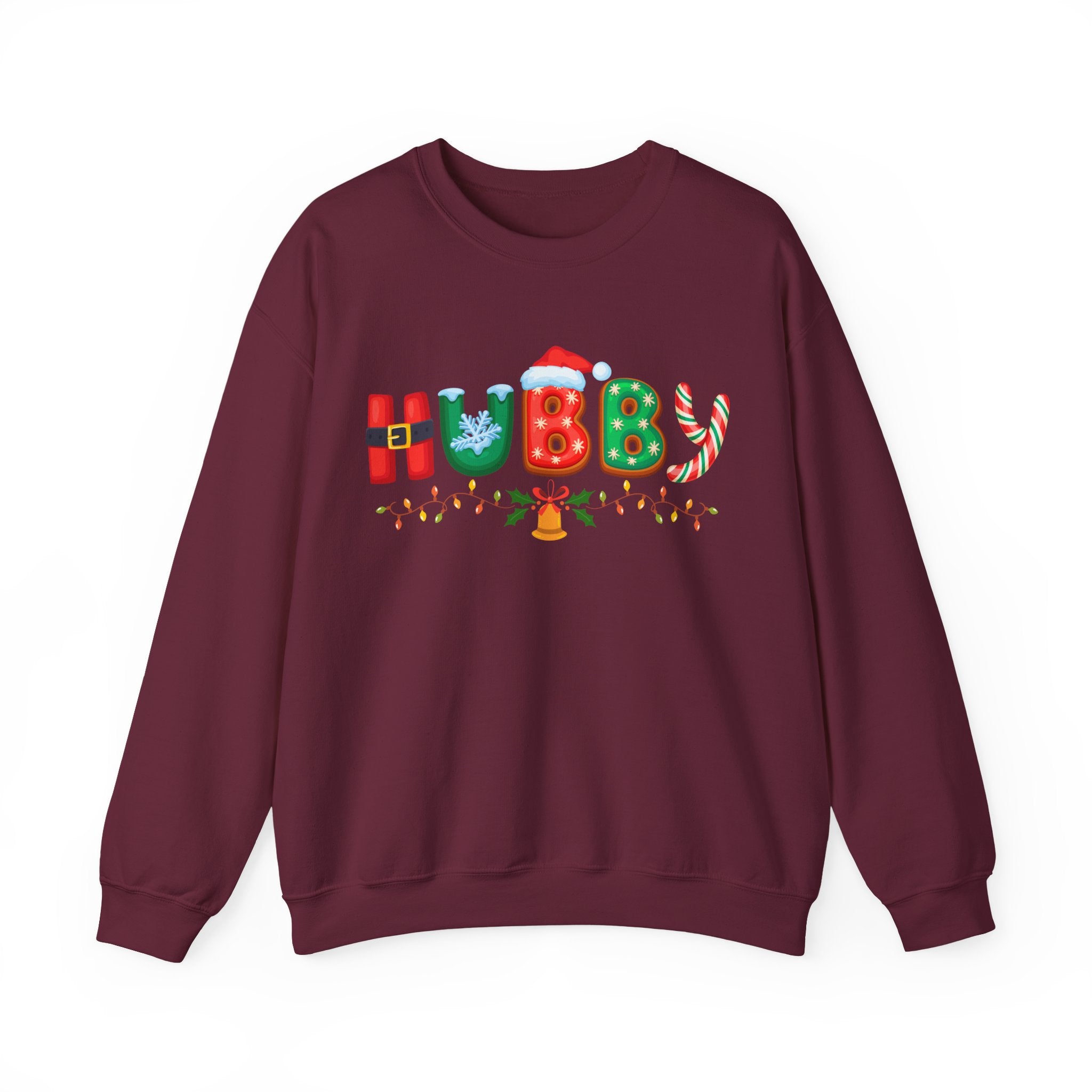 Festive Hubby Sweatshirt, Christmas Gift for Him, Personalized Holiday Apparel, Cozy Unisex Sweater, Fun Winter Clothing, Couples - Saldersoncloutier