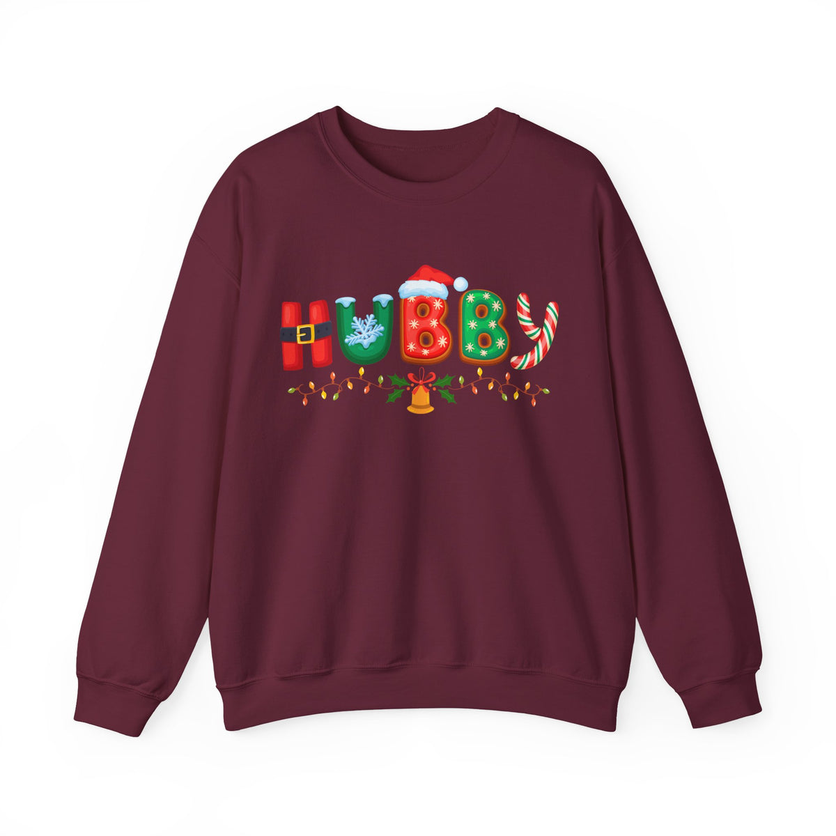 Festive Hubby Sweatshirt, Christmas Gift for Him, Personalized Holiday Apparel, Cozy Unisex Sweater, Fun Winter Clothing, Couples - Saldersoncloutier