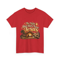 The Night Hope Had a Name Jesus Christian Christmas T-Shirt