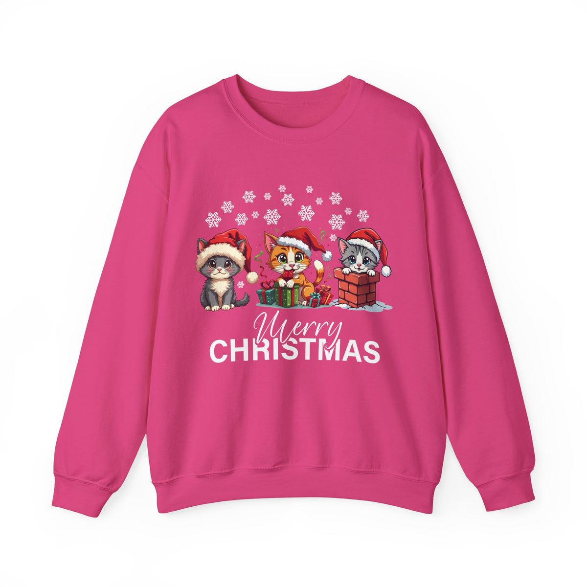Festive Animal Christmas Sweatshirt, Merry Christmas Crewneck, Holiday Apparel, Unisex Sweatshirt, Pet Lovers Gift, Cozy Winter Wear