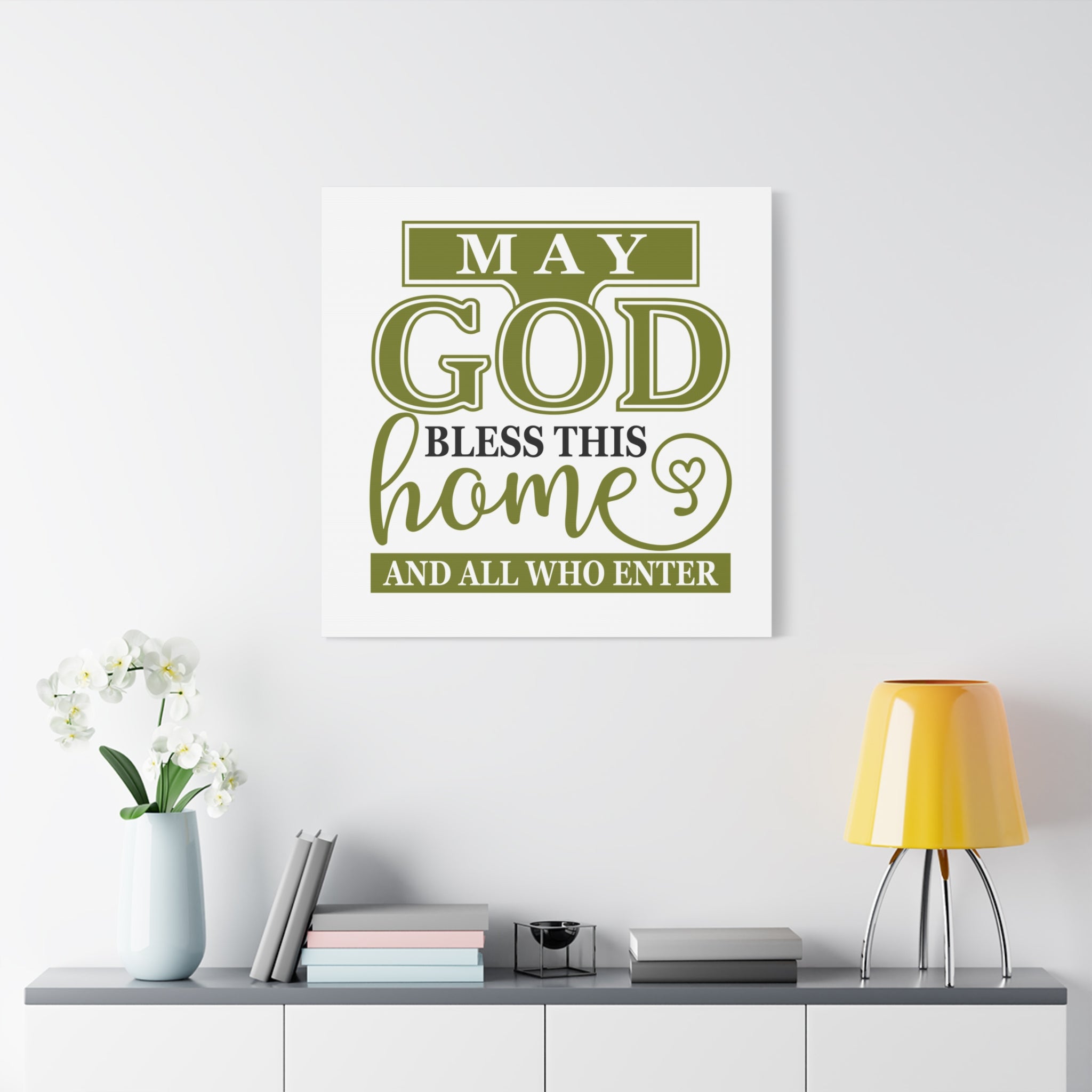 God Bless This Home Canvas Art, Inspirational Wall Decor, Faith-Based Home Blessing, Family Gift, Housewarming Decor - Saldersoncloutier
