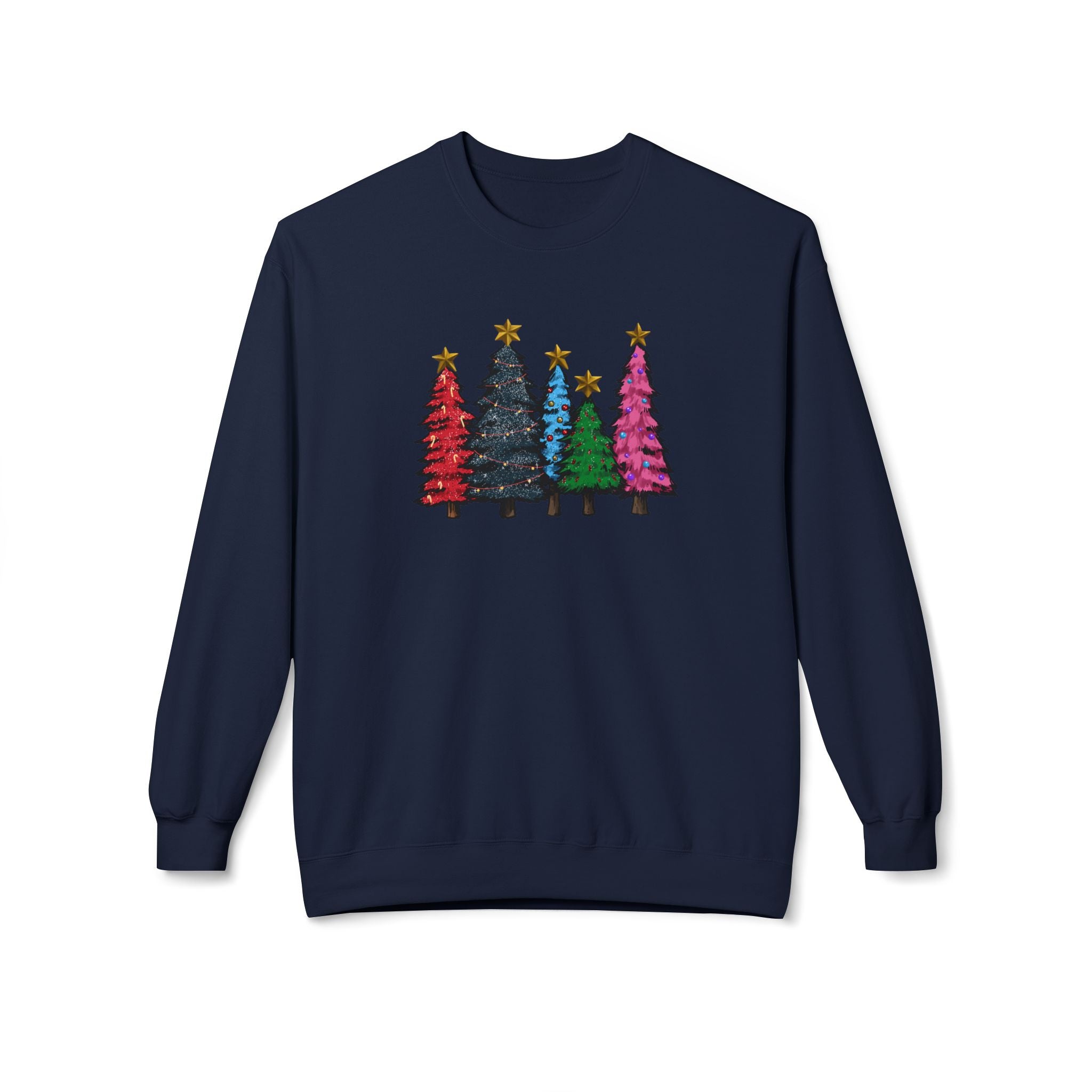 Festive Christmas Tree Sweatshirt, Cozy Holiday Crewneck, Unisex Winter Apparel, Seasonal Gift, Casual Christmas Outfit - Saldersoncloutier