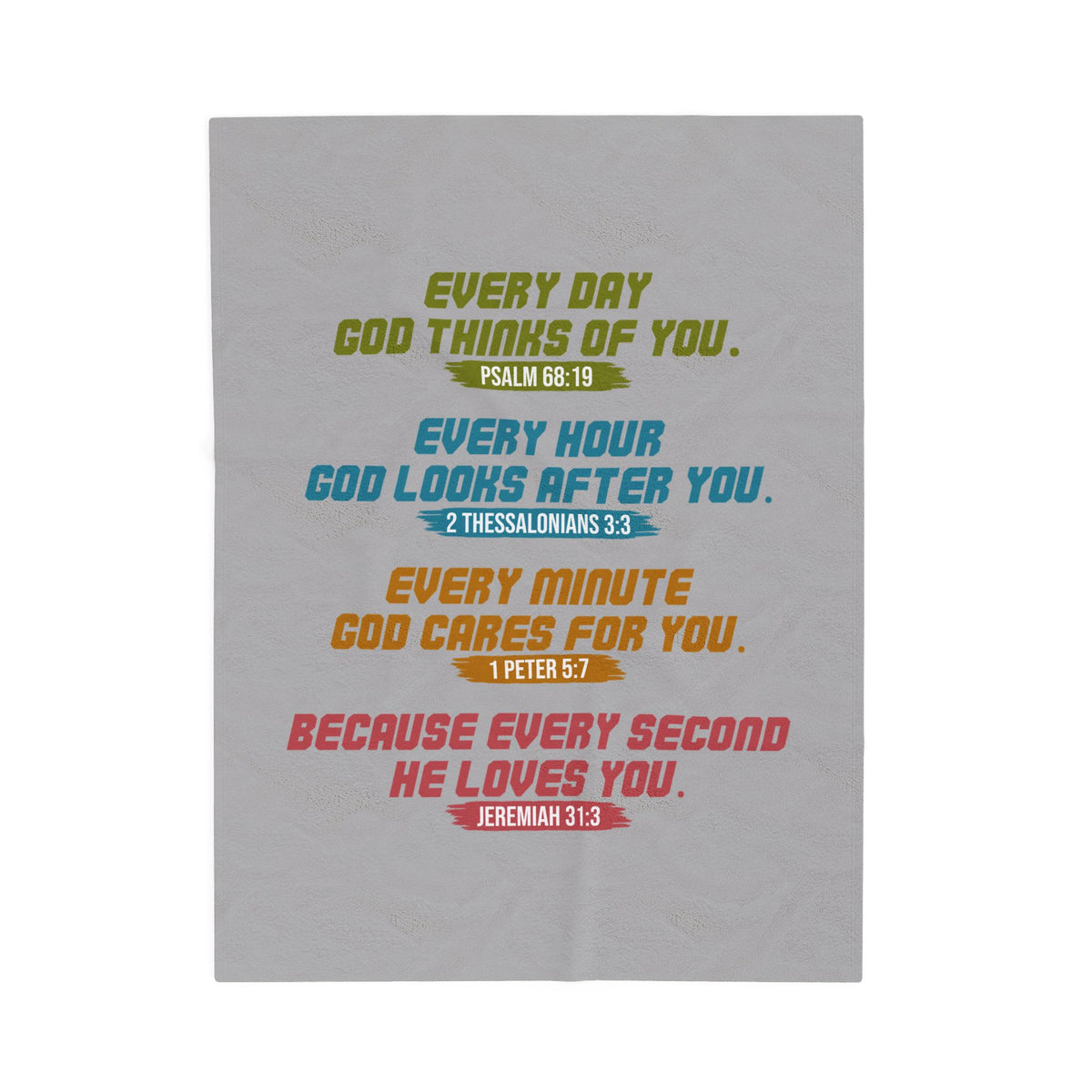 Inspirational Velveteen Plush Blanket - Cozy Gift for Friends, Home Decor, Spiritual Comfort, Encouragement, Warmth - Saldersoncloutier