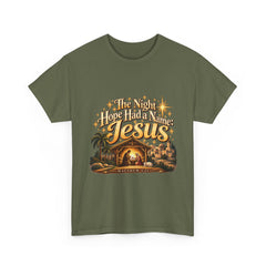 The Night Hope Had a Name Jesus Christian Christmas T-Shirt