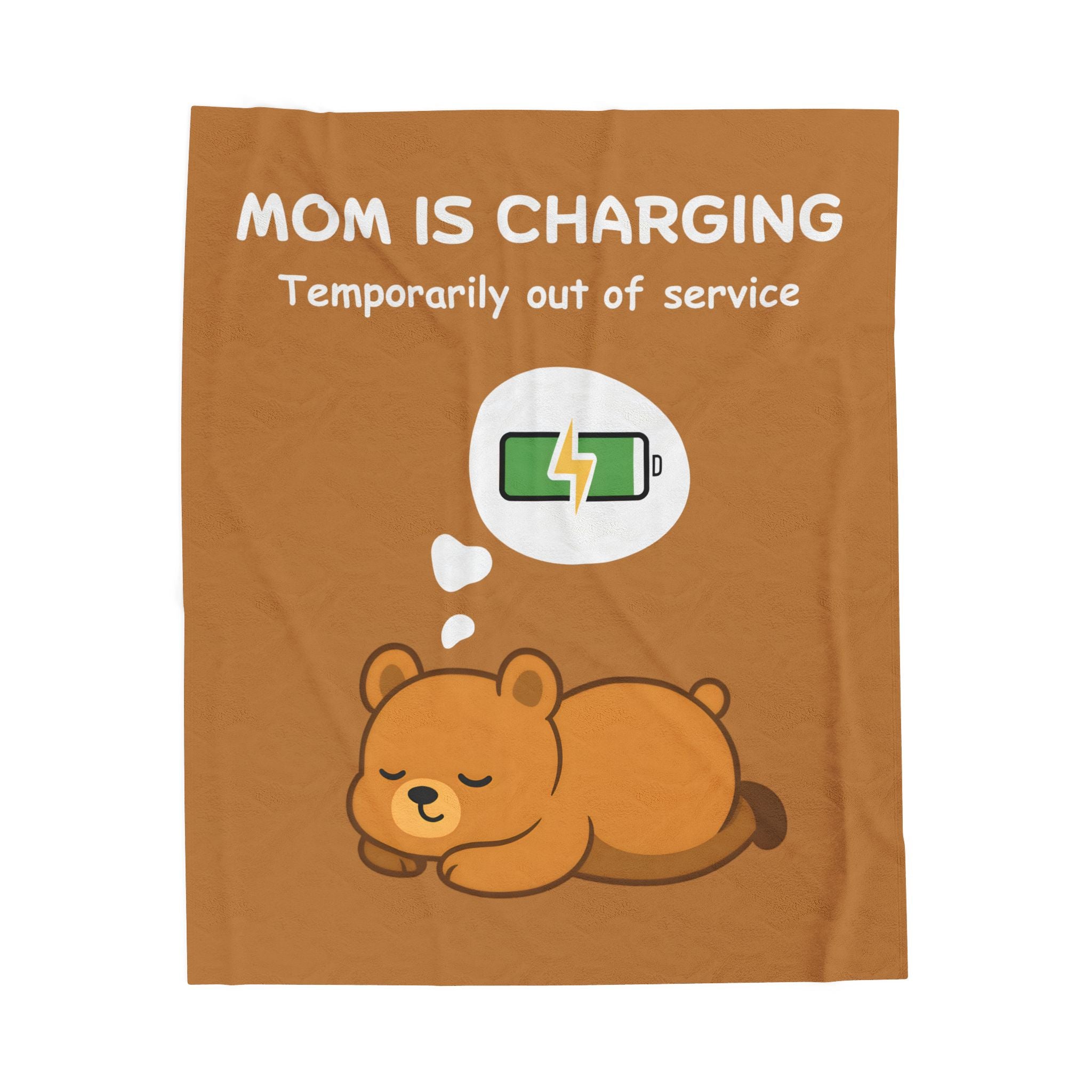 Cozy Mom's Charging Blanket, Funny Mama Bear Plush Throw, Gifts for Mom, Relaxation Decor, Nursery Blanket, Mother's Day Gift - Saldersoncloutier