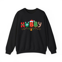 Festive Hubby Sweatshirt, Christmas Gift for Him, Personalized Holiday Apparel, Cozy Unisex Sweater, Fun Winter Clothing, Couples - Saldersoncloutier