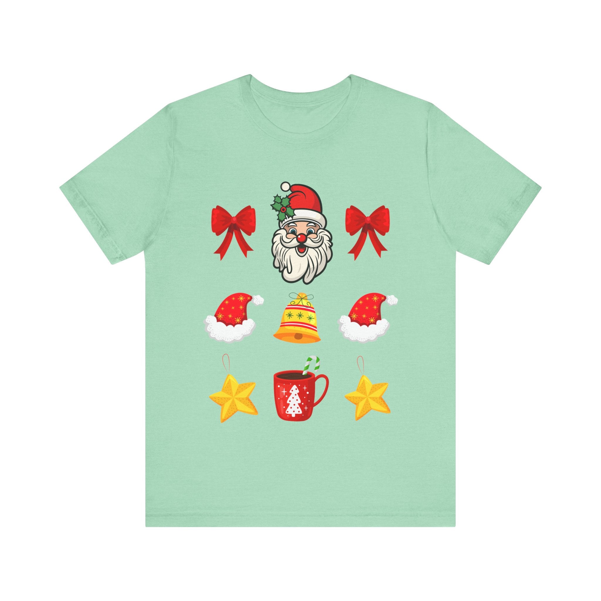 Festive Santa Unisex Tee | Holiday Style, Christmas Shirt, Family Gathering, Gift Idea, Winter Apparel - Saldersoncloutier
