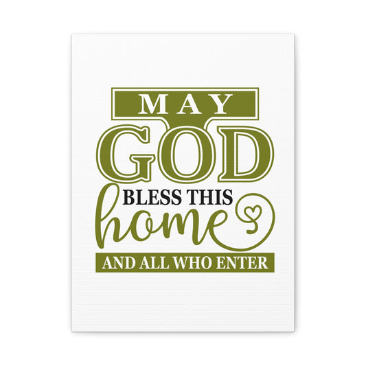 God Bless This Home Canvas Art, Inspirational Wall Decor, Faith-Based Home Blessing, Family Gift, Housewarming Decor - Saldersoncloutier