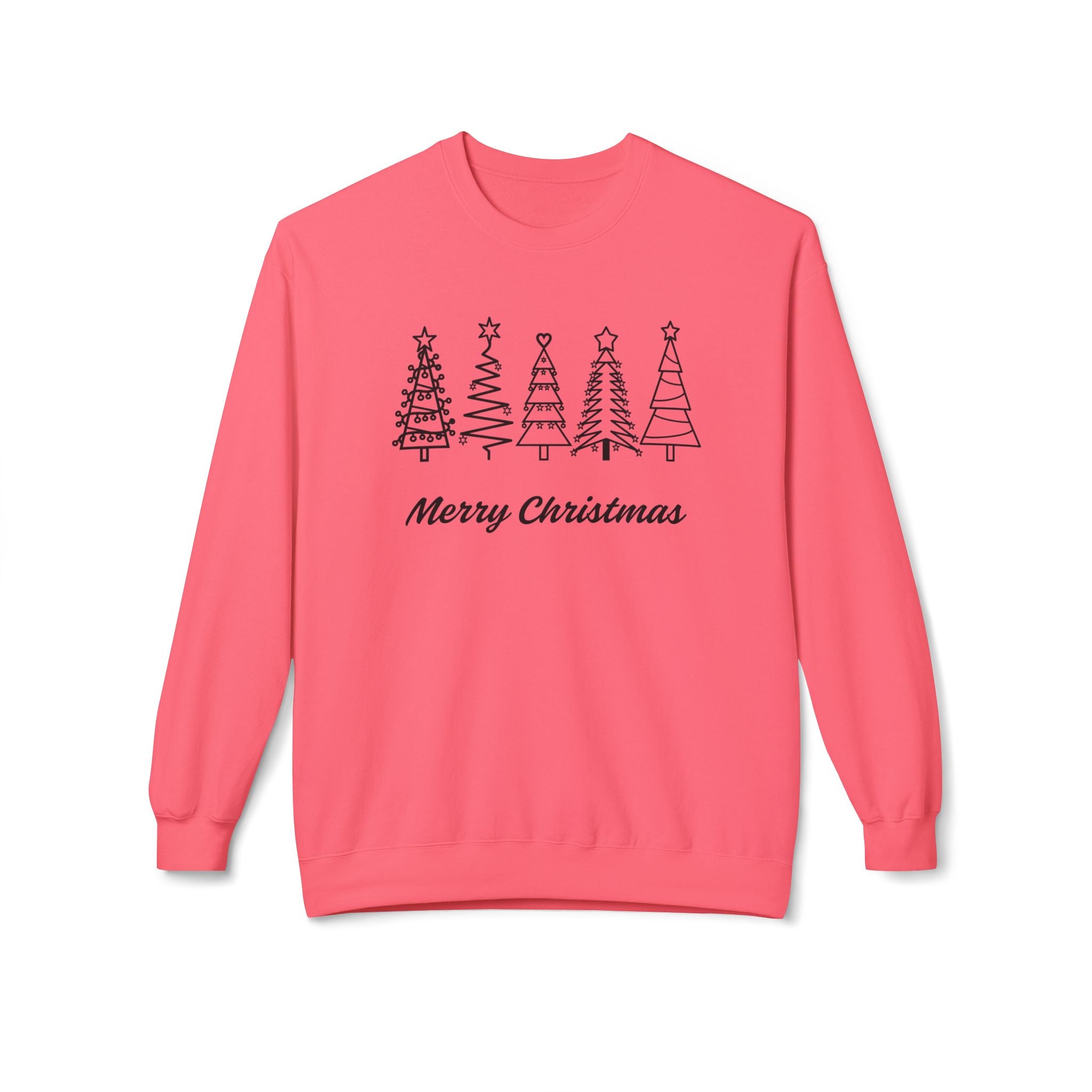 Merry Christmas Crewneck Sweatshirt, Cozy Holiday Gift, Unisex Fleece Top, Festive Wear, Christmas Sweater, Seasonal Apparel - Saldersoncloutier