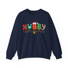 Festive Hubby Sweatshirt, Christmas Gift for Him, Personalized Holiday Apparel, Cozy Unisex Sweater, Fun Winter Clothing, Couples - Saldersoncloutier