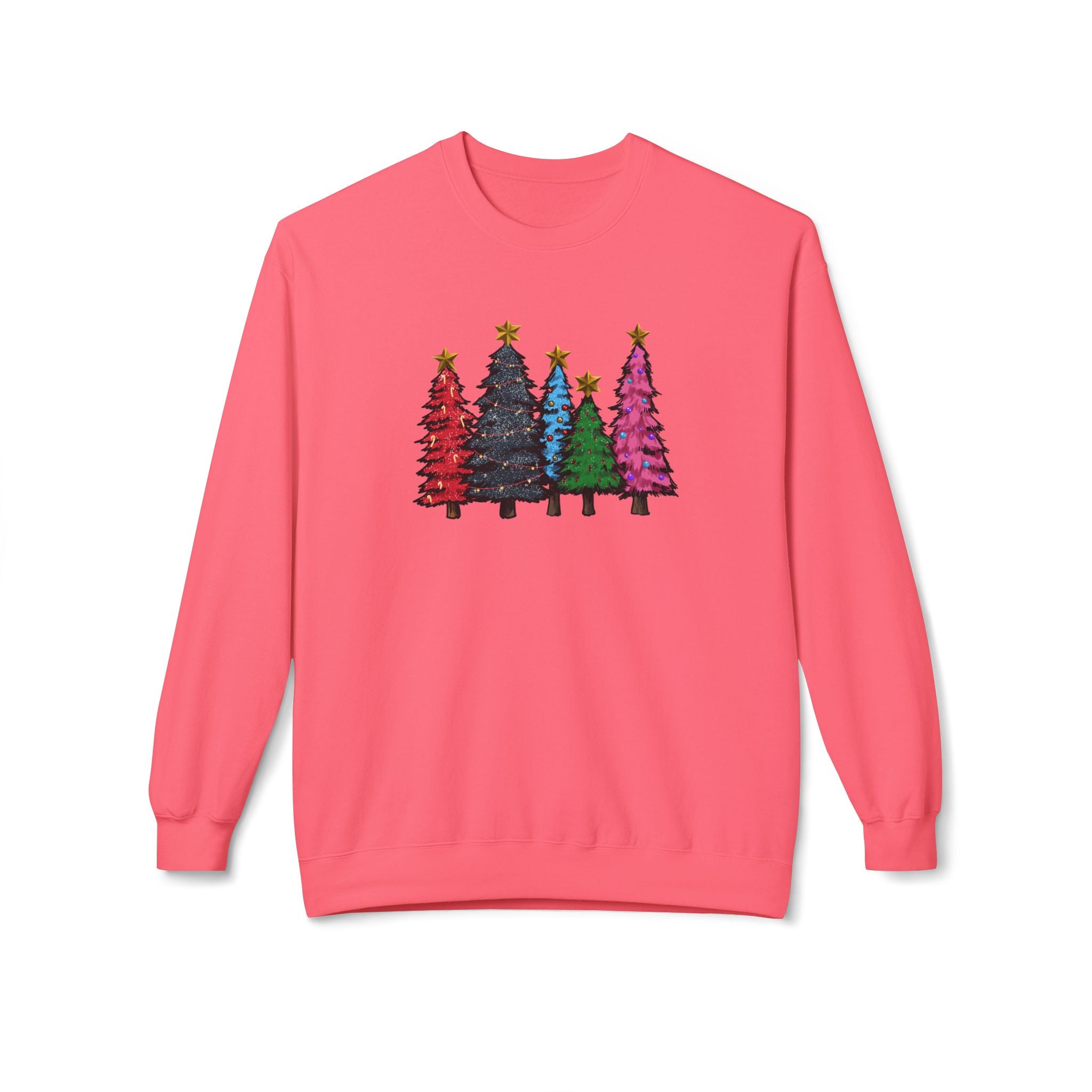Festive Christmas Tree Sweatshirt, Cozy Holiday Crewneck, Unisex Winter Apparel, Seasonal Gift, Casual Christmas Outfit - Saldersoncloutier