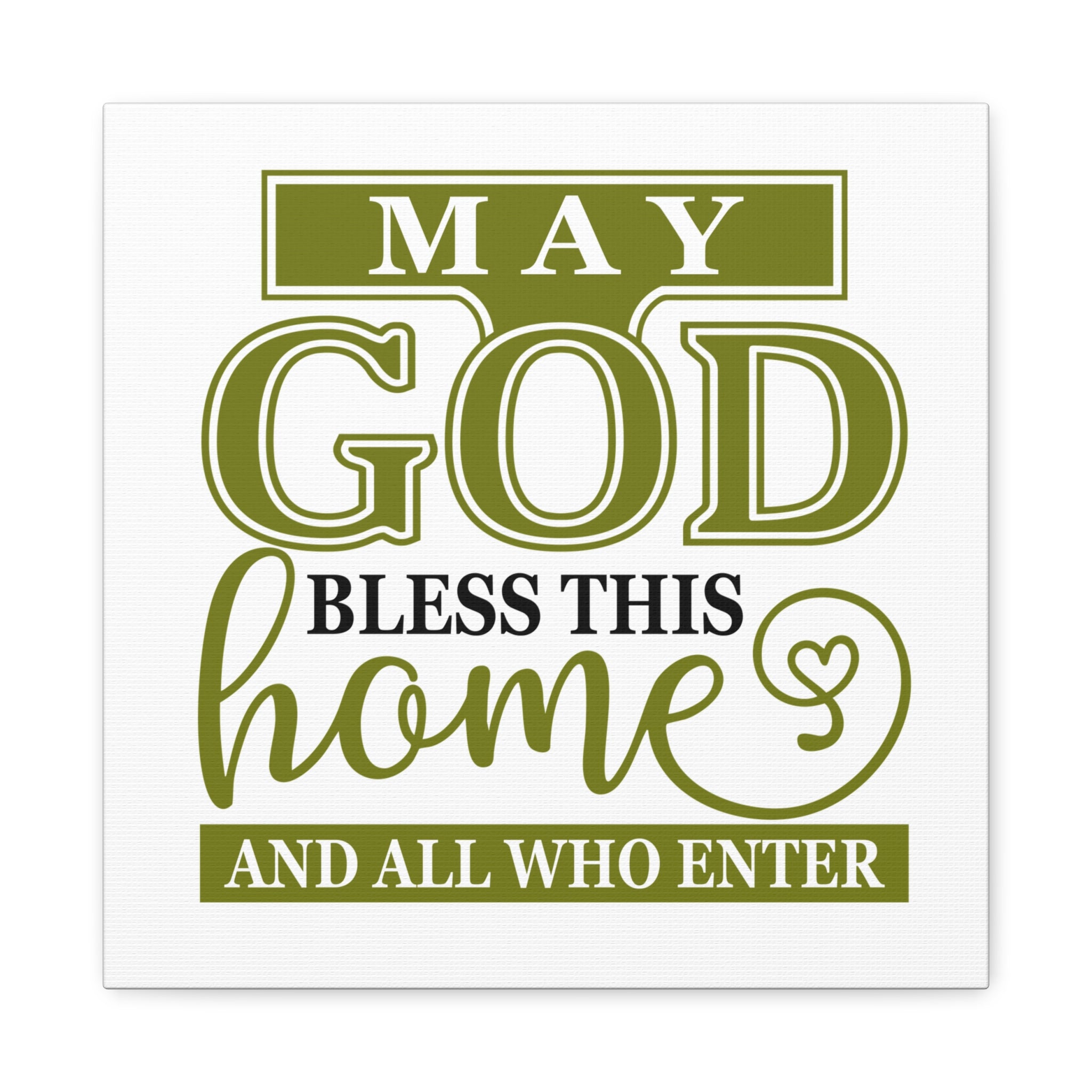 God Bless This Home Canvas Art, Inspirational Wall Decor, Faith-Based Home Blessing, Family Gift, Housewarming Decor - Saldersoncloutier