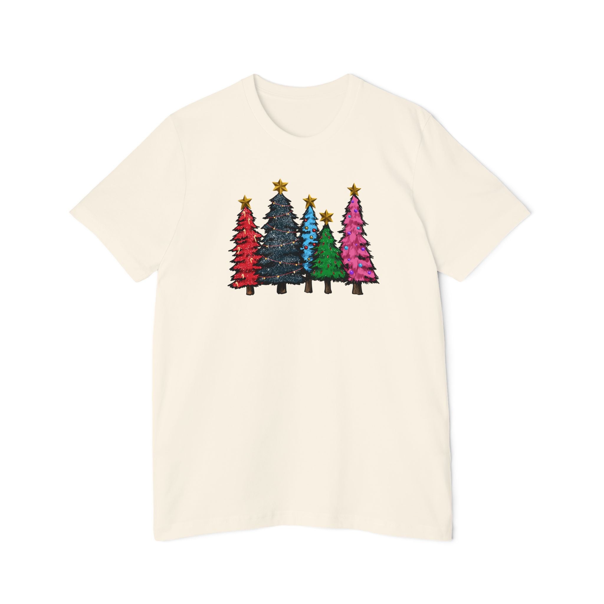 Festive Christmas Tree T-Shirt, Holiday Gift Tee, Unisex Short-Sleeve Shirt, Xmas Apparel, Winter Wear - Saldersoncloutier