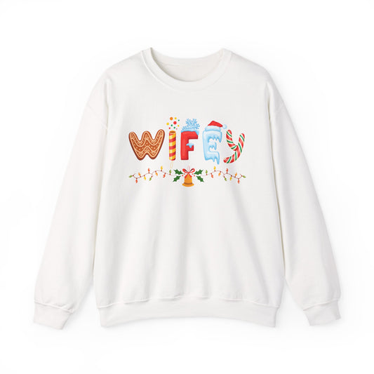 Wifey Crewneck Sweatshirt - Cozy Gift for Newlyweds, Funny Bride Sweatshirt, Wedding Gift, Holiday Apparel, Engaged Couples - Saldersoncloutier