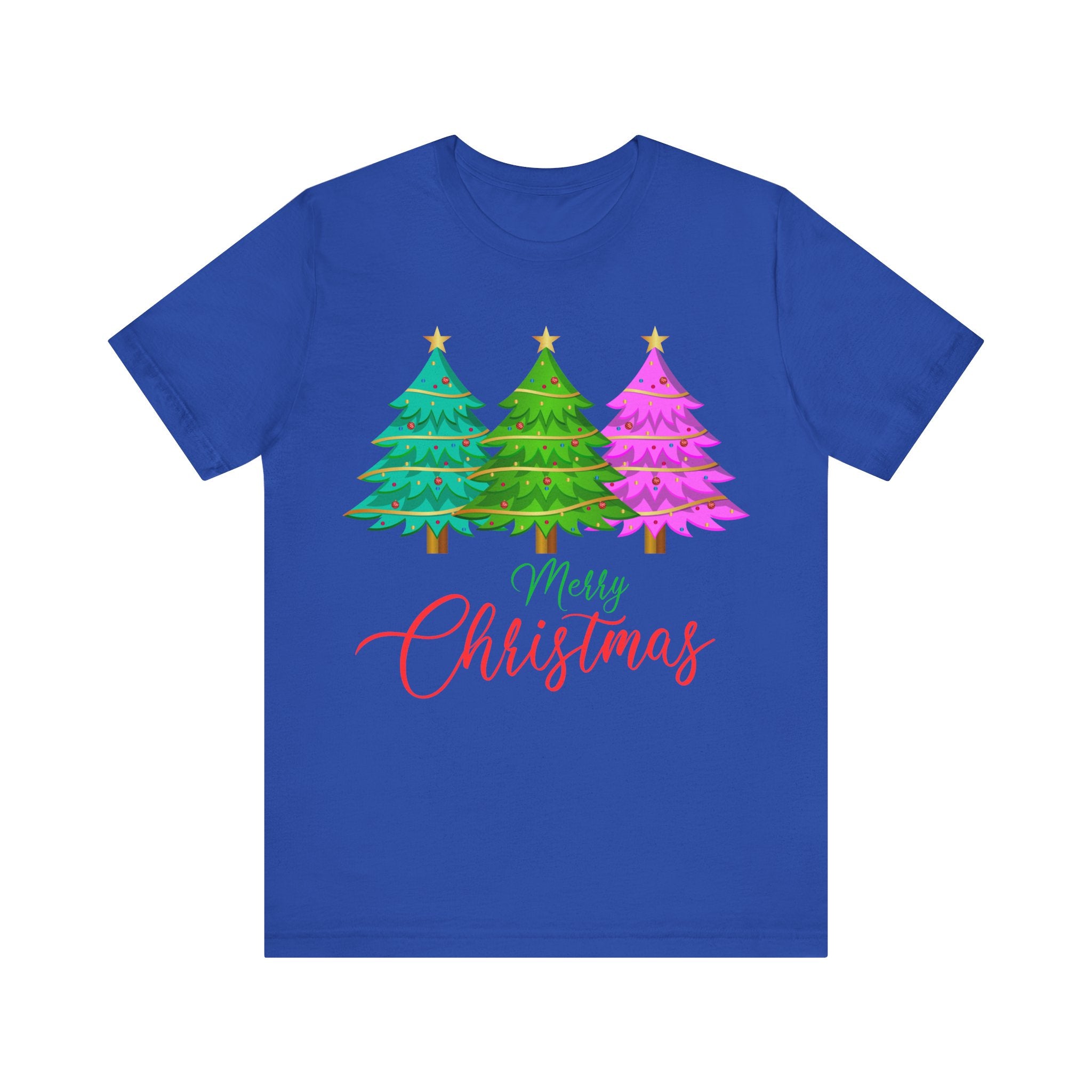 Merry Christmas Tree Tee, Holiday T-Shirt, Unisex Holiday Apparel, Cute Christmas Gift, Festive Graphic Tee - Saldersoncloutier