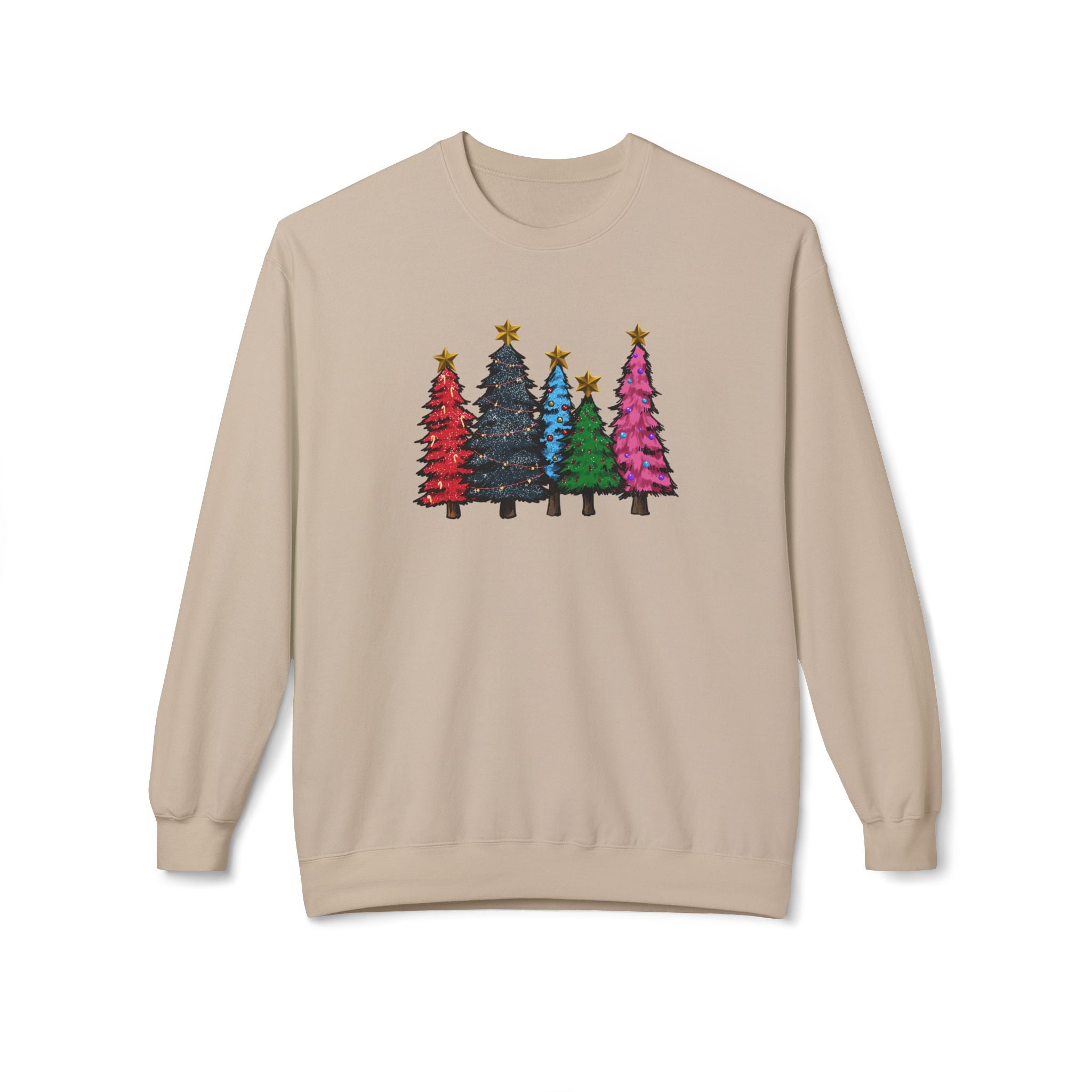 Festive Christmas Tree Sweatshirt, Cozy Holiday Crewneck, Unisex Winter Apparel, Seasonal Gift, Casual Christmas Outfit - Saldersoncloutier