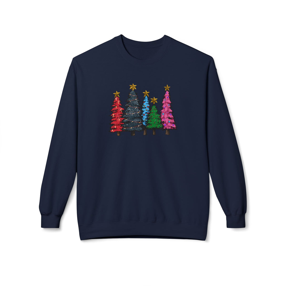 Festive Christmas Tree Sweatshirt, Cozy Holiday Crewneck, Unisex Winter Apparel, Seasonal Gift, Casual Christmas Outfit