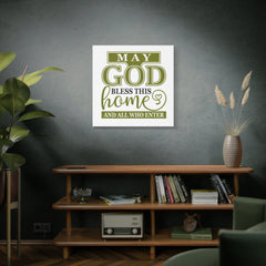 God Bless This Home Canvas Art, Inspirational Wall Decor, Faith-Based Home Blessing, Family Gift, Housewarming Decor - Saldersoncloutier