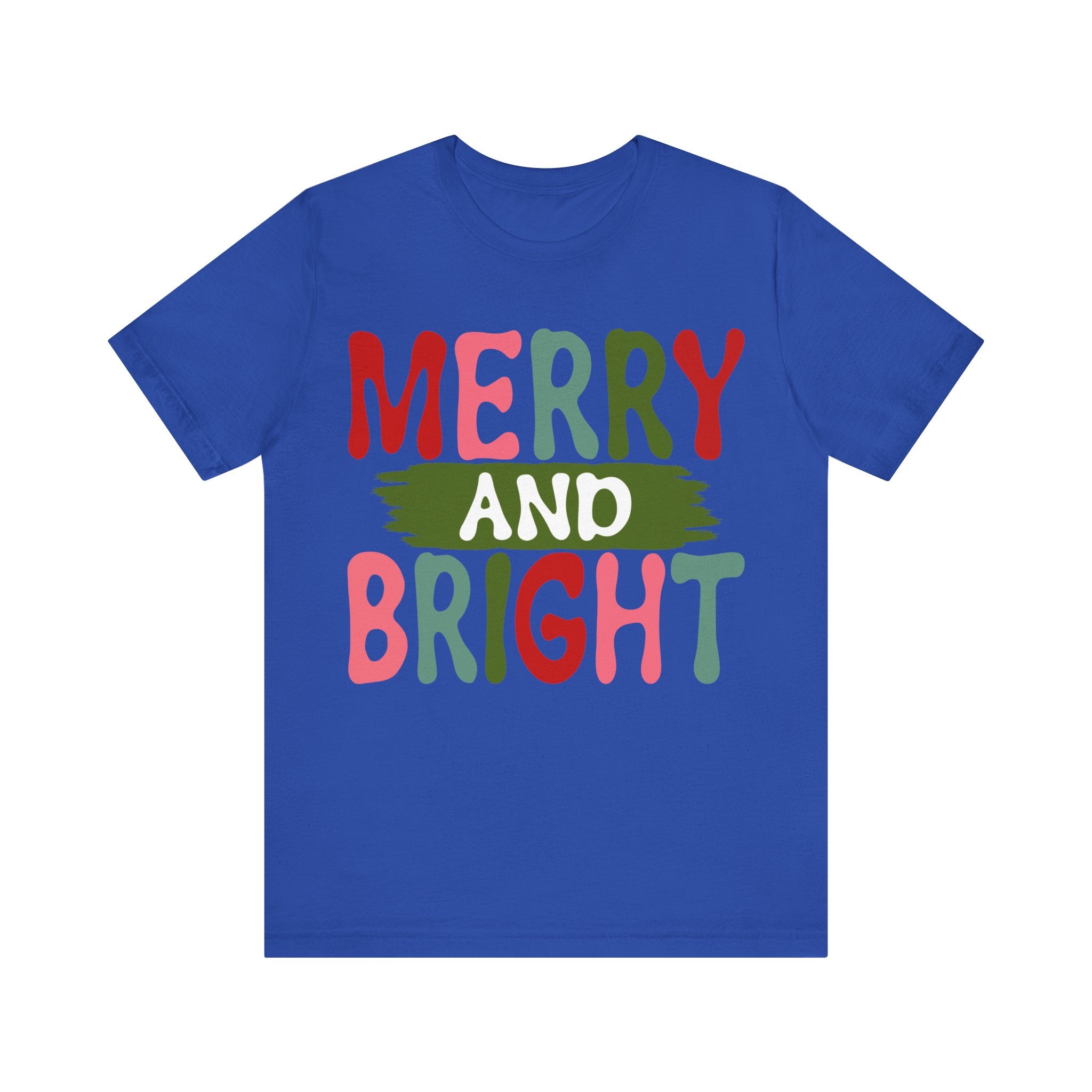 Christmas Unisex Tee - Merry And Bright Holiday T-shirt - Saldersoncloutier