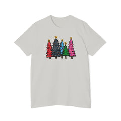 Festive Christmas Tree T-Shirt, Holiday Gift Tee, Unisex Short-Sleeve Shirt, Xmas Apparel, Winter Wear