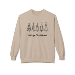 Merry Christmas Crewneck Sweatshirt, Cozy Holiday Gift, Unisex Fleece Top, Festive Wear, Christmas Sweater, Seasonal Apparel - Saldersoncloutier