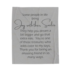 Cozy Gift for Friends, Home Decor, Spiritual Comfort, - Encouragement, Warmth Inspirational Velveteen Plush Blanket
