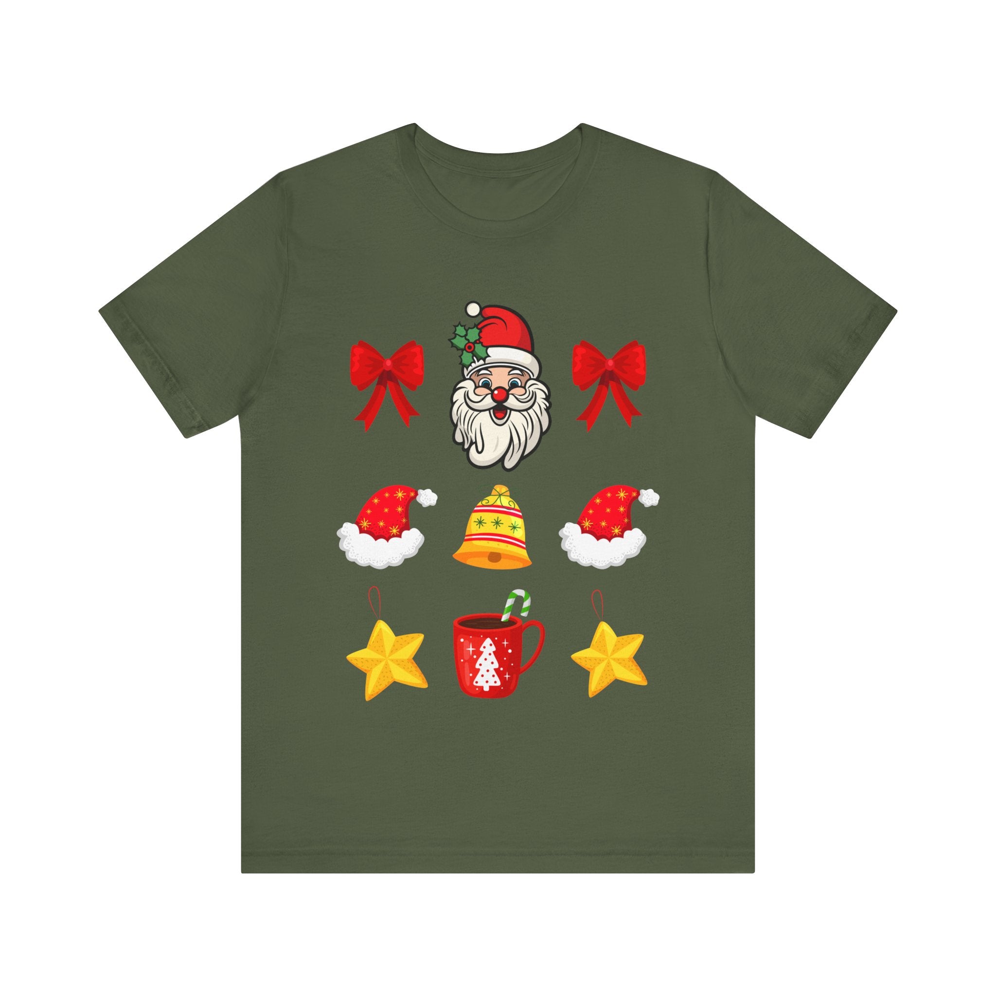 Festive Santa Unisex Tee | Holiday Style, Christmas Shirt, Family Gathering, Gift Idea, Winter Apparel - Saldersoncloutier