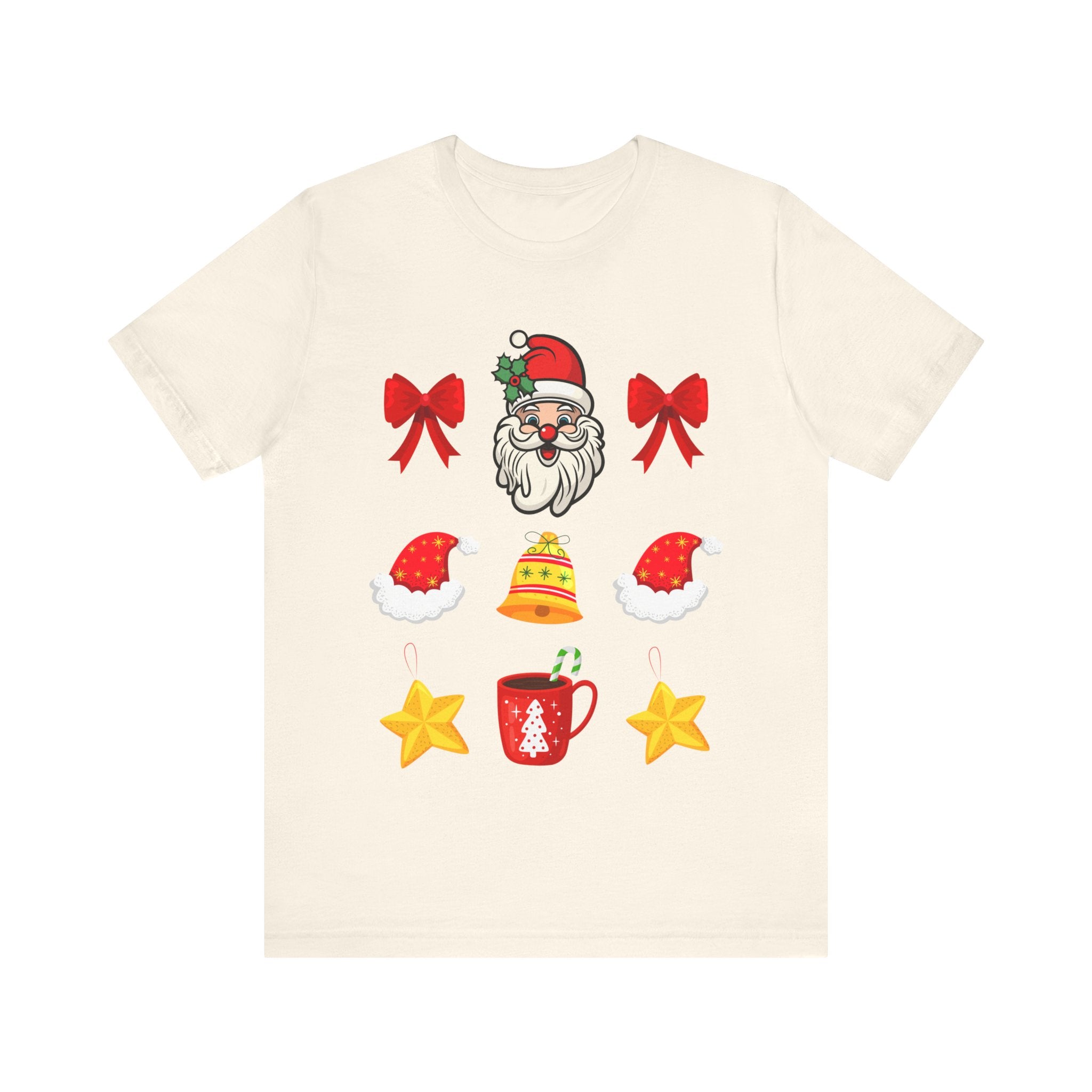 Festive Santa Unisex Tee | Holiday Style, Christmas Shirt, Family Gathering, Gift Idea, Winter Apparel - Saldersoncloutier