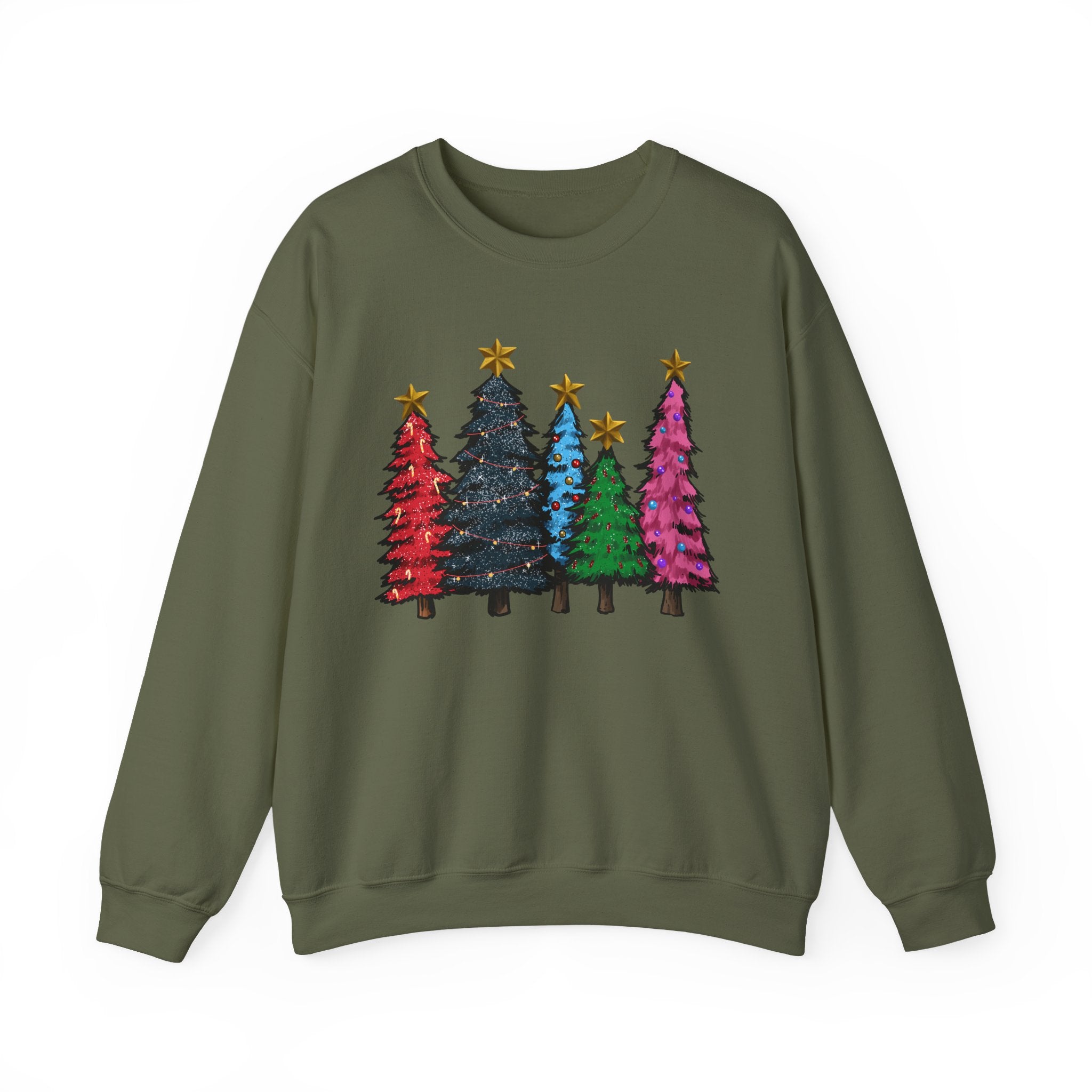 Christmas Tree Sweatshirt, Cozy Holiday Sweater, Festive Winter Apparel, Unisex Gift, Cheerful December Outfit - Saldersoncloutier
