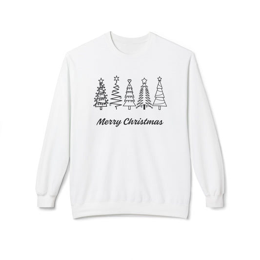 Merry Christmas Crewneck Sweatshirt, Cozy Holiday Gift, Unisex Fleece Top, Festive Wear, Christmas Sweater, Seasonal Apparel - Saldersoncloutier