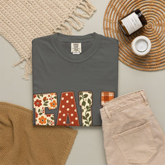 FALL T‑Shirt — Autumn Pumpkin & Plaid Harvest Graphic Tee - Saldersoncloutier