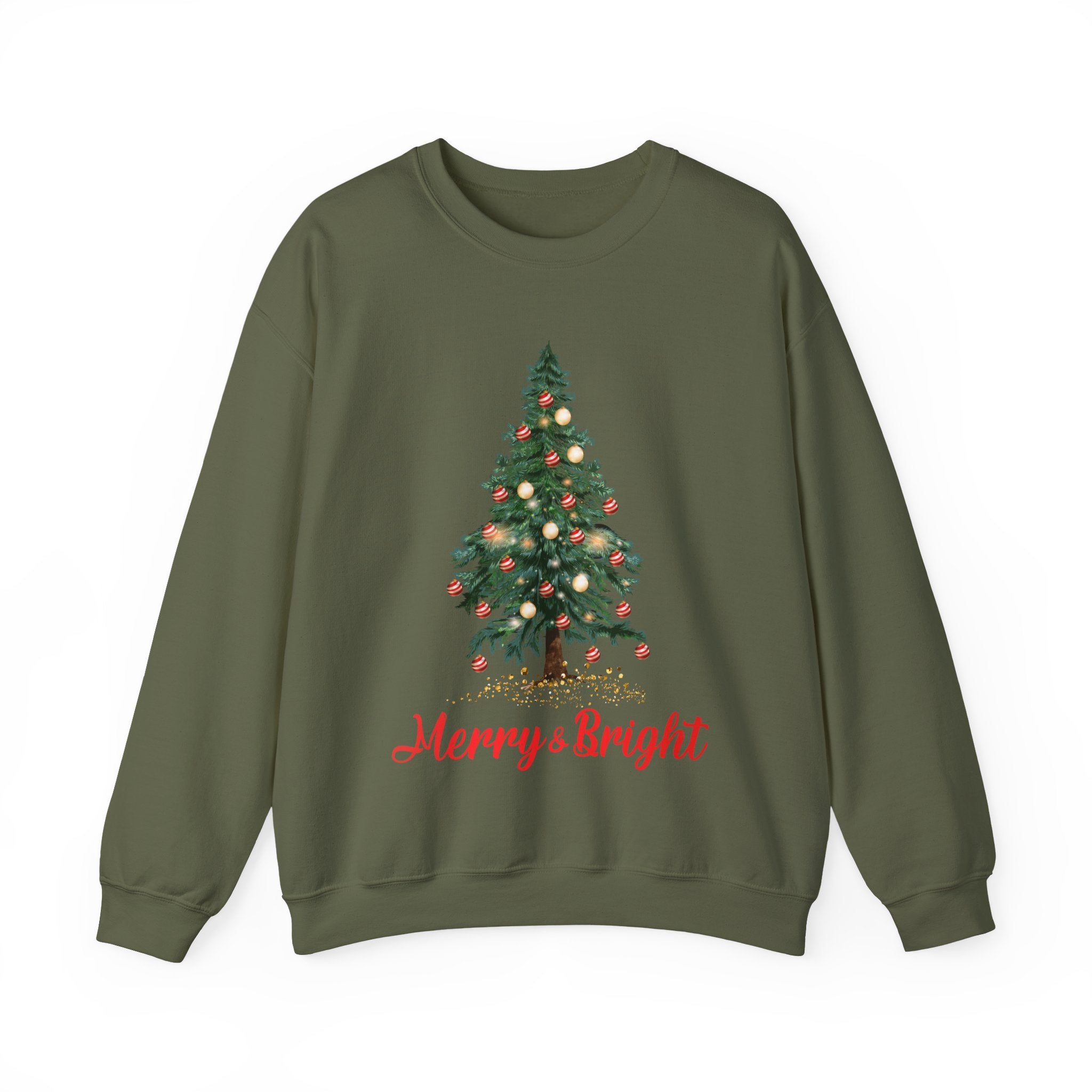 Merry & Bright Christmas Sweatshirt, Holiday Apparel, Festive Crewneck, Cozy Winter Gift, Unisex Christmas Sweater - Saldersoncloutier
