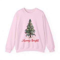 Merry & Bright Christmas Sweatshirt, Holiday Apparel, Festive Crewneck, Cozy Winter Gift, Unisex Christmas Sweater - Saldersoncloutier