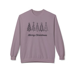 Merry Christmas Crewneck Sweatshirt, Cozy Holiday Gift, Unisex Fleece Top, Festive Wear, Christmas Sweater, Seasonal Apparel - Saldersoncloutier