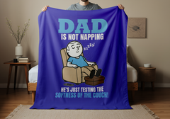 DAD Is Not Nappening Inspirational Velveteen Plush Blanket - Cozy Gift for Friends, Home Decor, Spiritual Comfort, Encouragement, Warmth - Saldersoncloutier