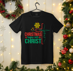 Christmas Begin with Christ Tee - Unisex Tee - Saldersoncloutier