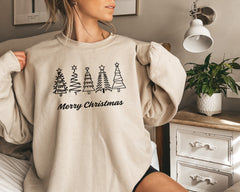 Merry Christmas Crewneck Sweatshirt, Cozy Holiday Sweatshirt, Christmas Gift, Festive Apparel, Unisex Pullover - Saldersoncloutier