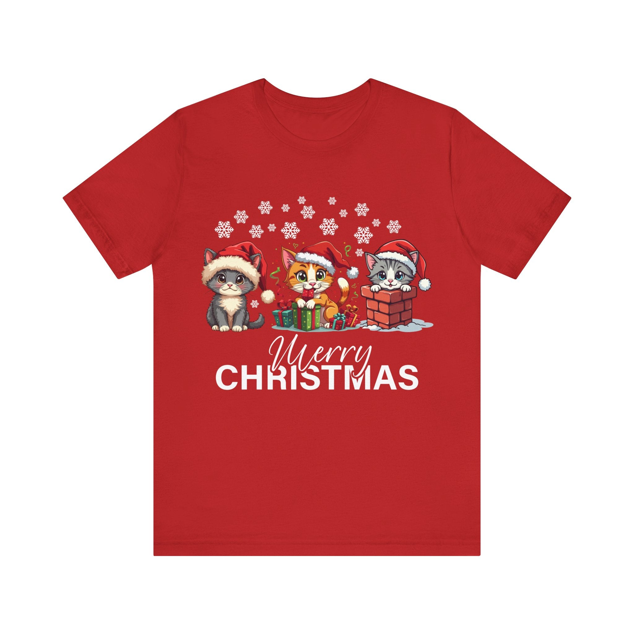 Christmas Cats Tee, Holiday T-shirt - Saldersoncloutier