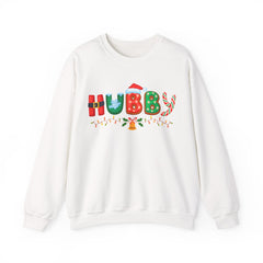 Festive Hubby Sweatshirt, Christmas Gift for Him, Personalized Holiday Apparel, Cozy Unisex Sweater, Fun Winter Clothing, Couples - Saldersoncloutier